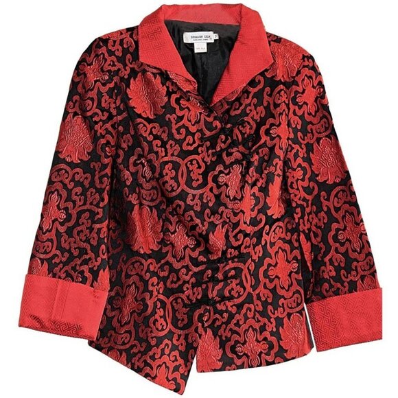 NEW - Dragon Silk - San Francisco - Chinese Silk Kimono Jacket, Medium - Picture 1 of 8